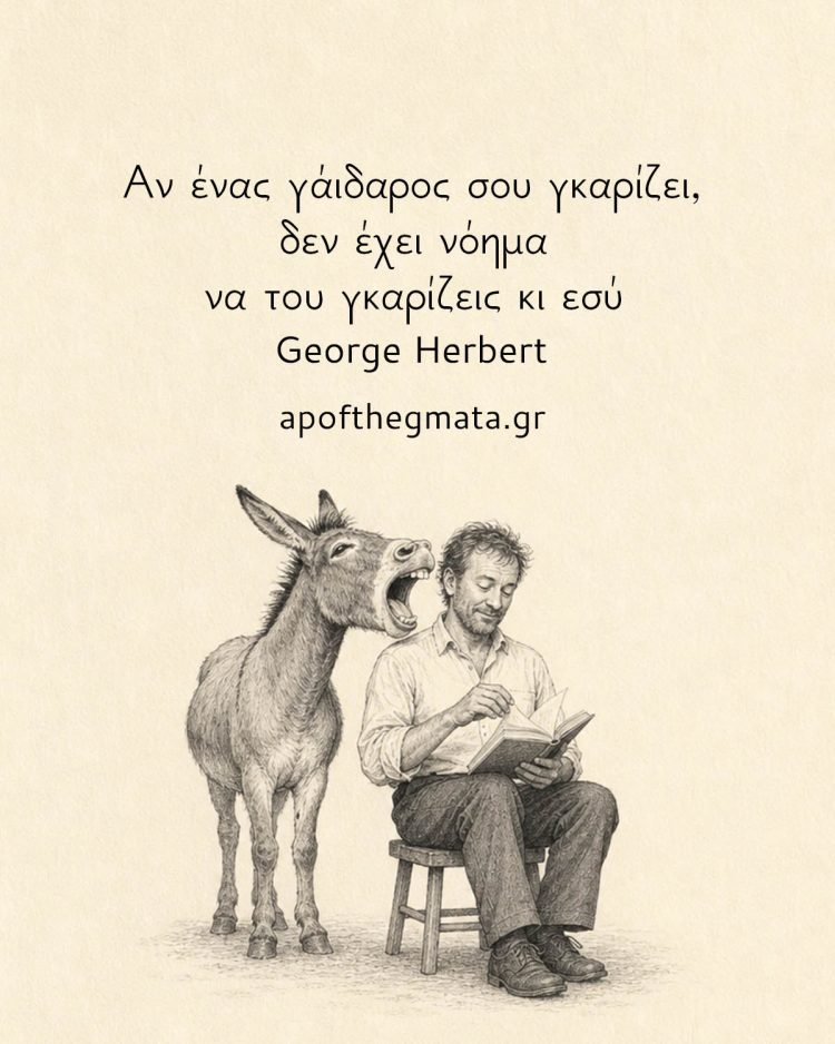Αν ένας γάιδαρος σου γκαρίζει, δεν έχει νόημα να του γκαρίζεις κι εσύ