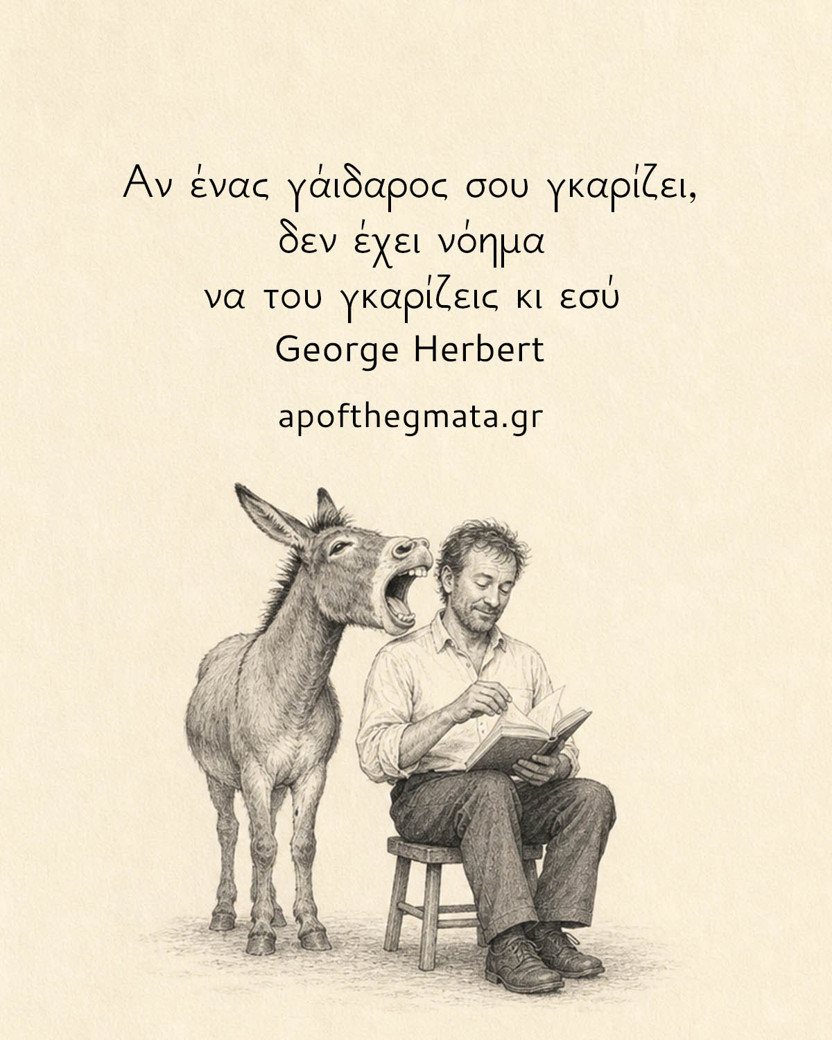 Αν ένας γάιδαρος σου γκαρίζει, δεν έχει νόημα να του γκαρίζεις κι εσύ