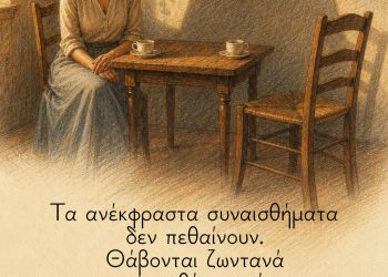 Τα ανέκφραστα συναισθήματα δεν πεθαίνουν. Θάβονται ζωντανά και είναι θέμα χρόνου να εκδηλωθούν, με τρόπο δυσάρεστο