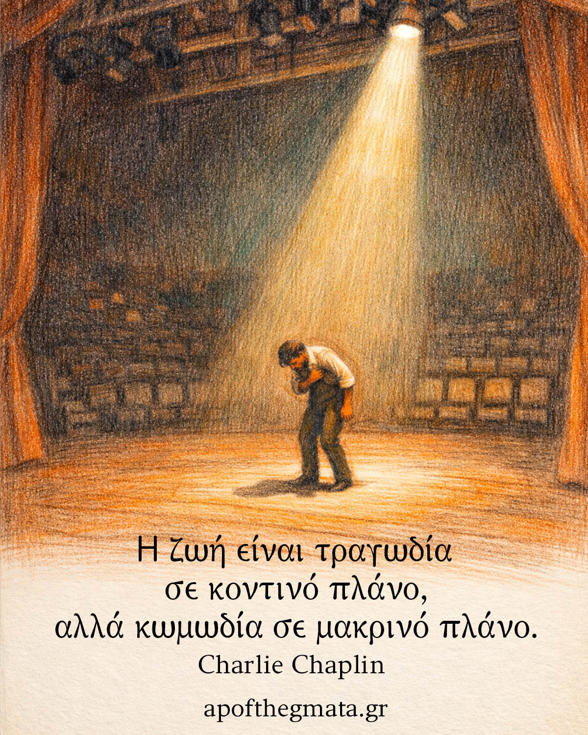 Η ζωή είναι τραγωδία σε κοντινό πλάνο, αλλά κωμωδία σε μακρινό πλάνο - Charlie Chaplin