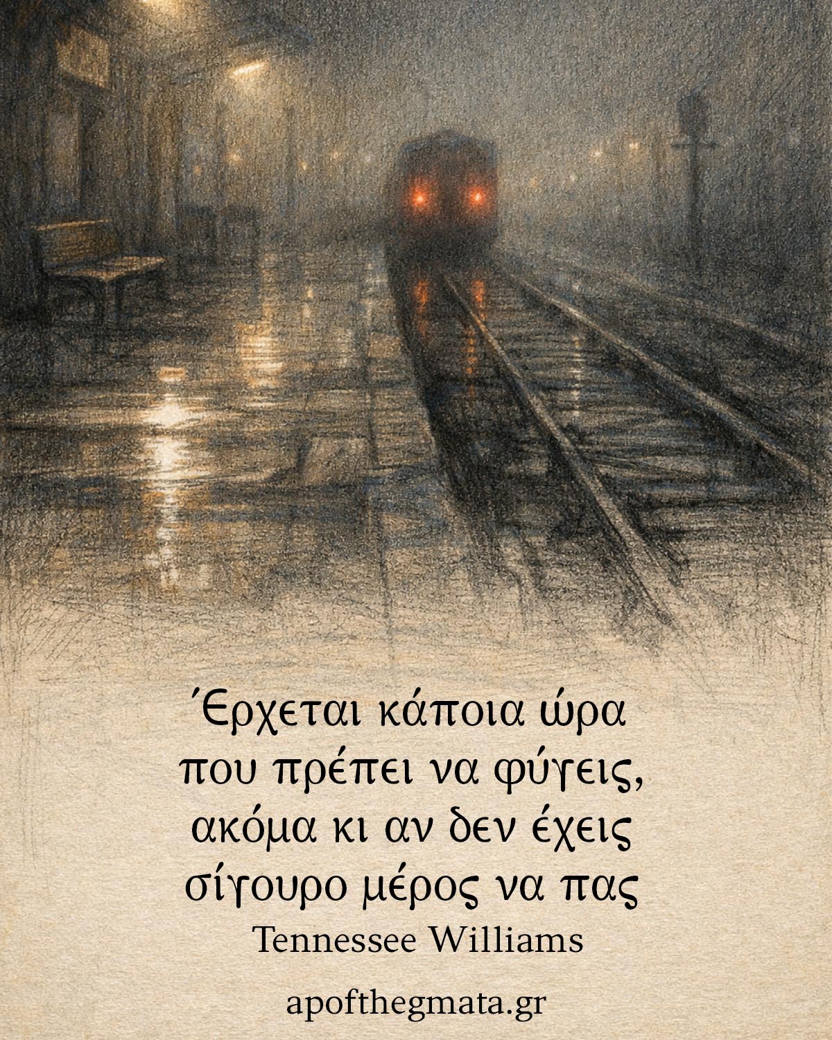 Έρχεται κάποια ώρα που πρέπει να φύγεις, ακόμα κι αν δεν έχεις σίγουρο μέρος να πας