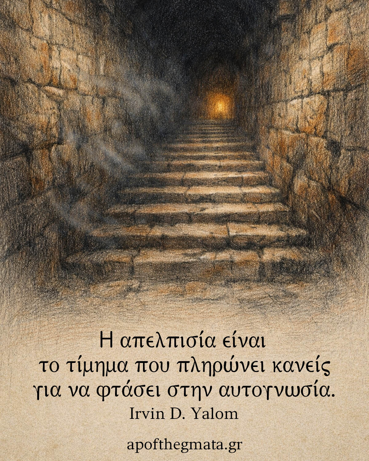 Η απελπισία είναι το τίμημα που πληρώνει κανείς για να φτάσει στην αυτογνωσία - Irvin D. Yalom