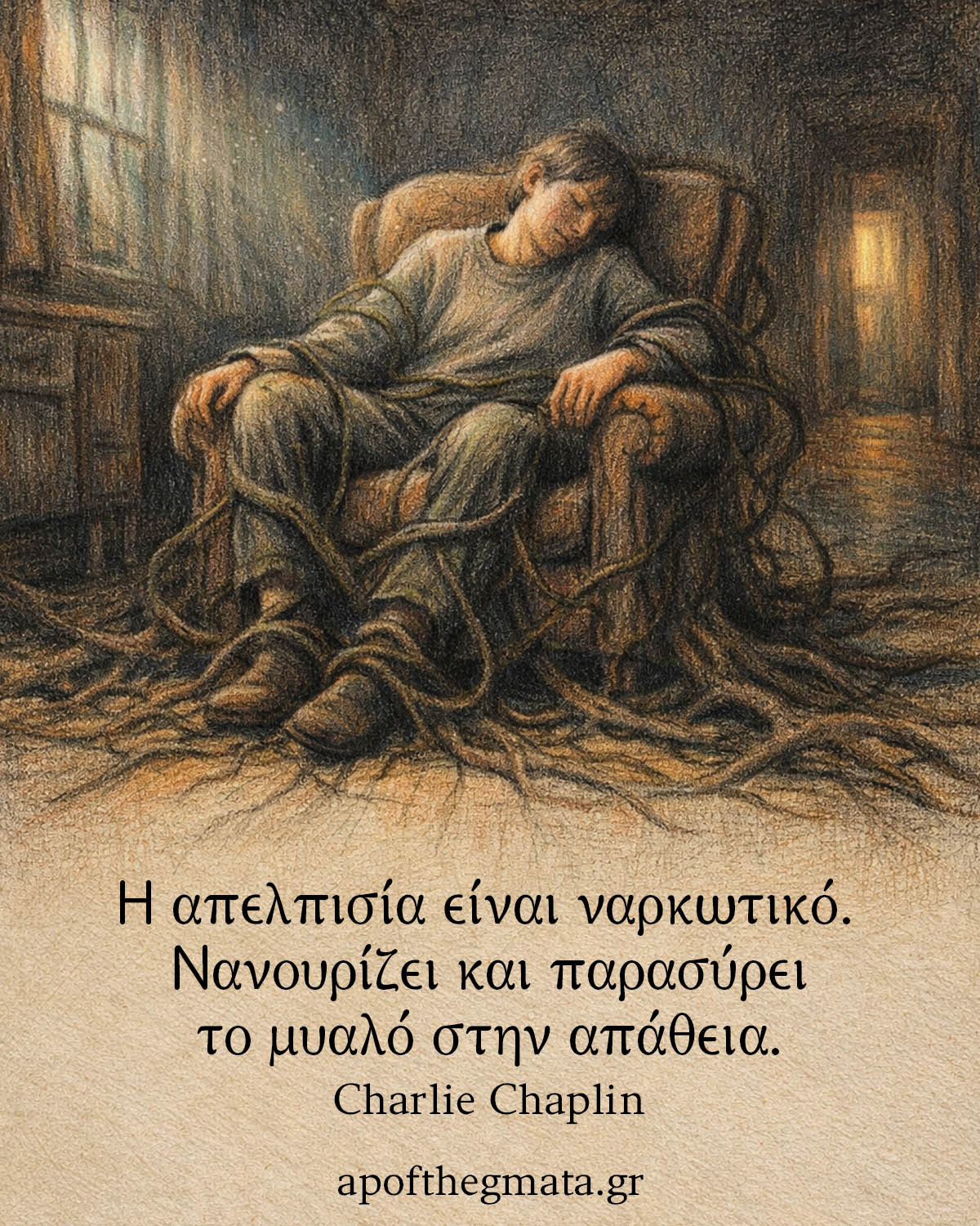 Η απελπισία είναι ναρκωτικό. Νανουρίζει και παρασύρει το μυαλό στην απάθεια.