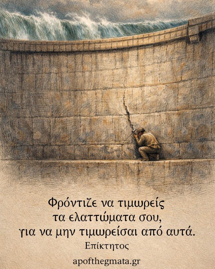 Φρόντιζε να τιμωρείς τα ελαττώματα σου, για να μην τιμωρείσαι από αυτά - Επίκτητος