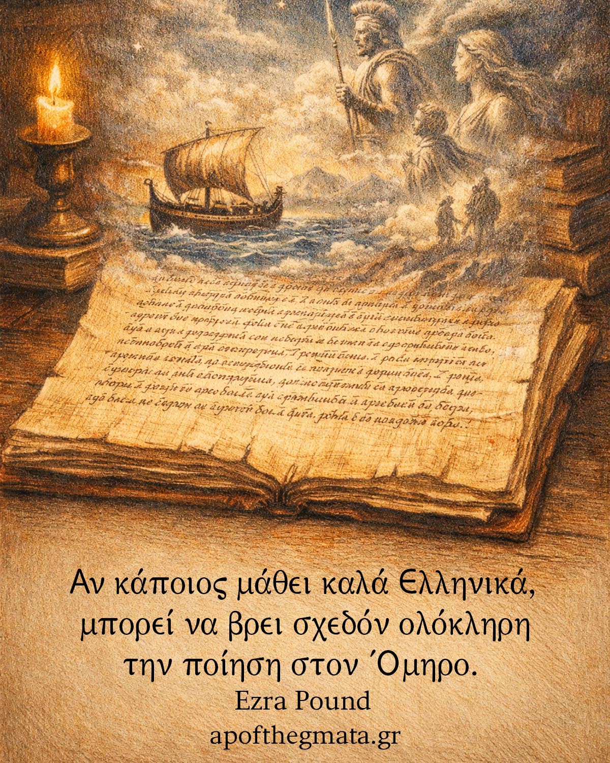 Αν κάποιος μάθει καλά Ελληνικά, μπορεί να βρει σχεδόν ολόκληρη την ποίηση στον Όμηρο - Ezra Pound