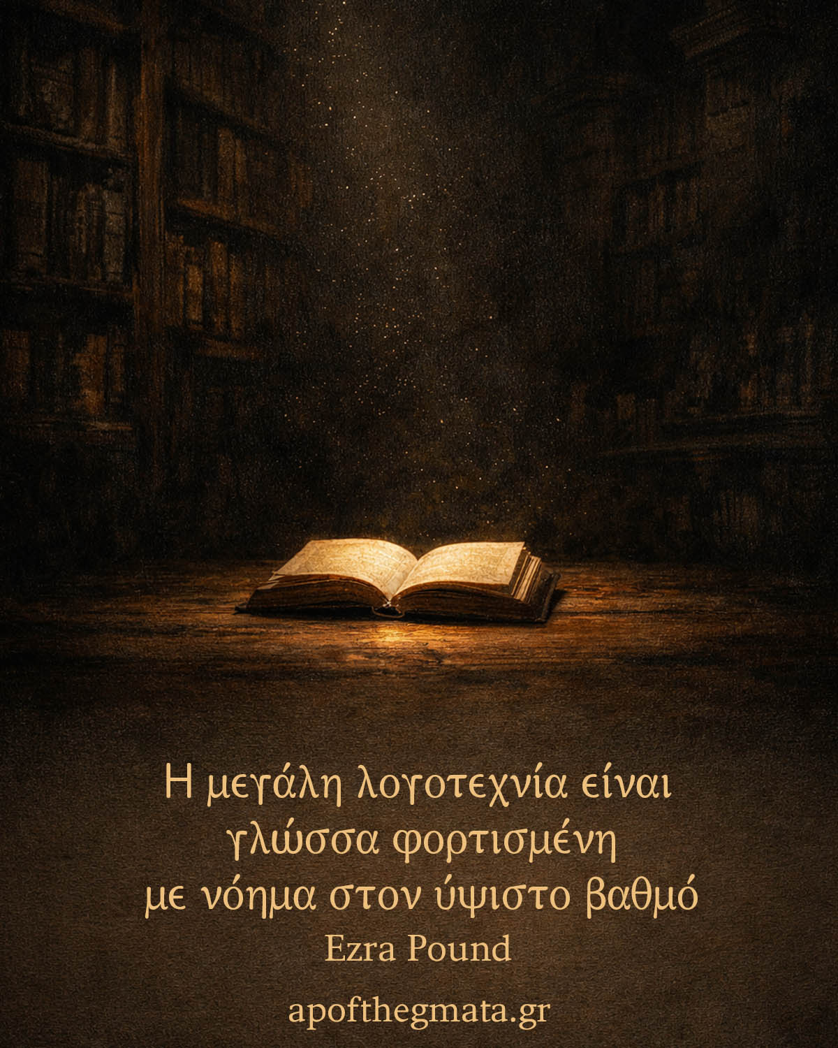 Η μεγάλη λογοτεχνία είναι γλώσσα φορτισμένη με νόημα στον ύψιστο βαθμό - Ezra Pound