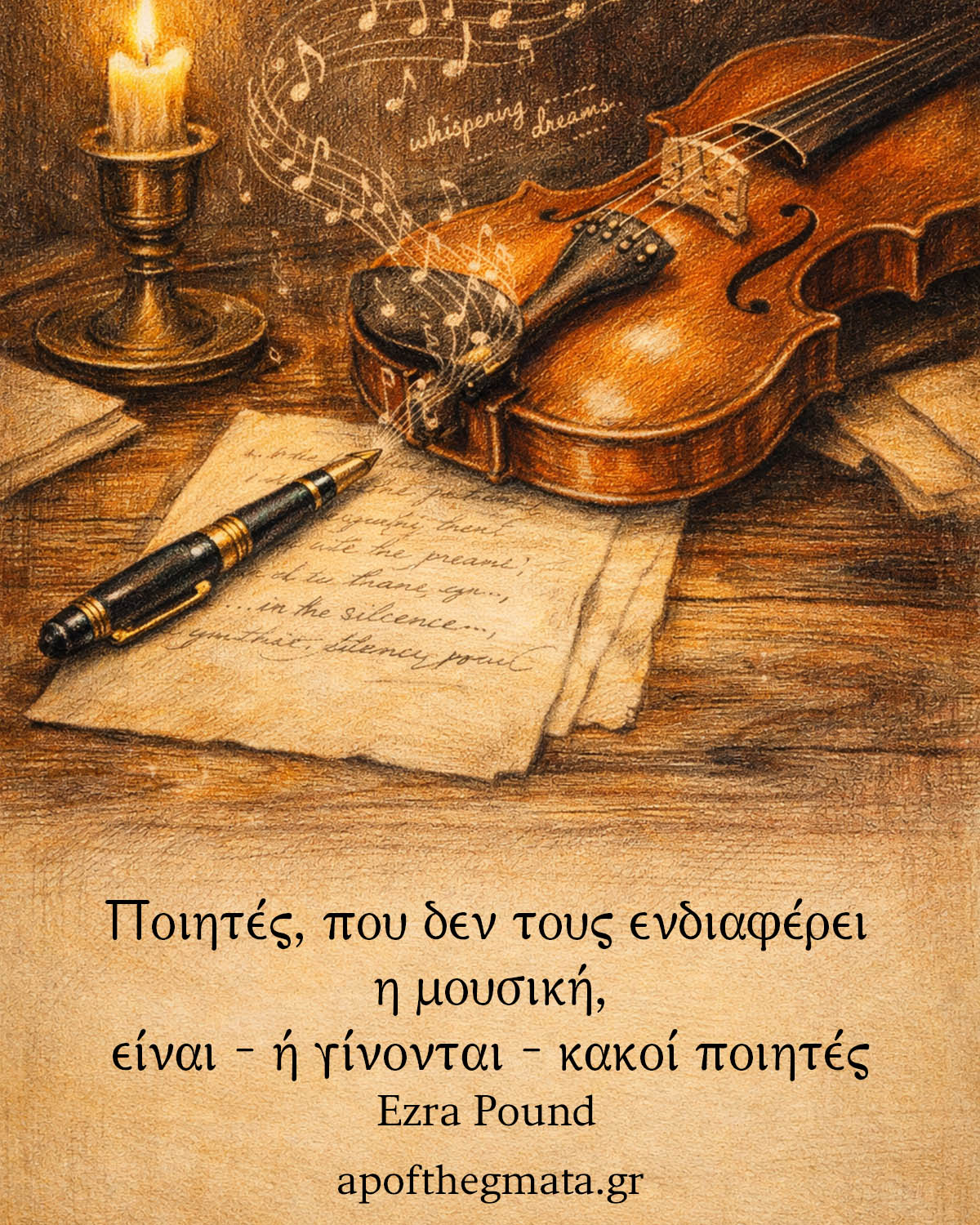 Ποιητές, που δεν τους ενδιαφέρει η μουσική, είναι - ή γίνονται - κακοί ποιητές - Ezra Pound