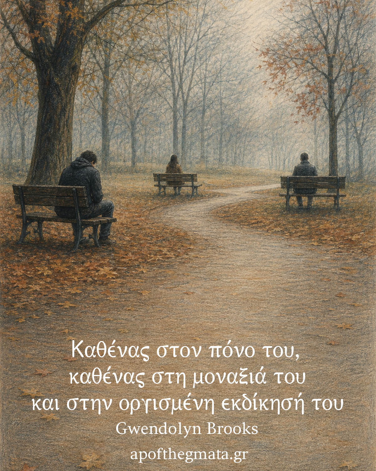 Καθένας στον πόνο του, καθένας στη μοναξιά του και στην οργισμένη εκδίκησή του - Gwendolyn Brooks
