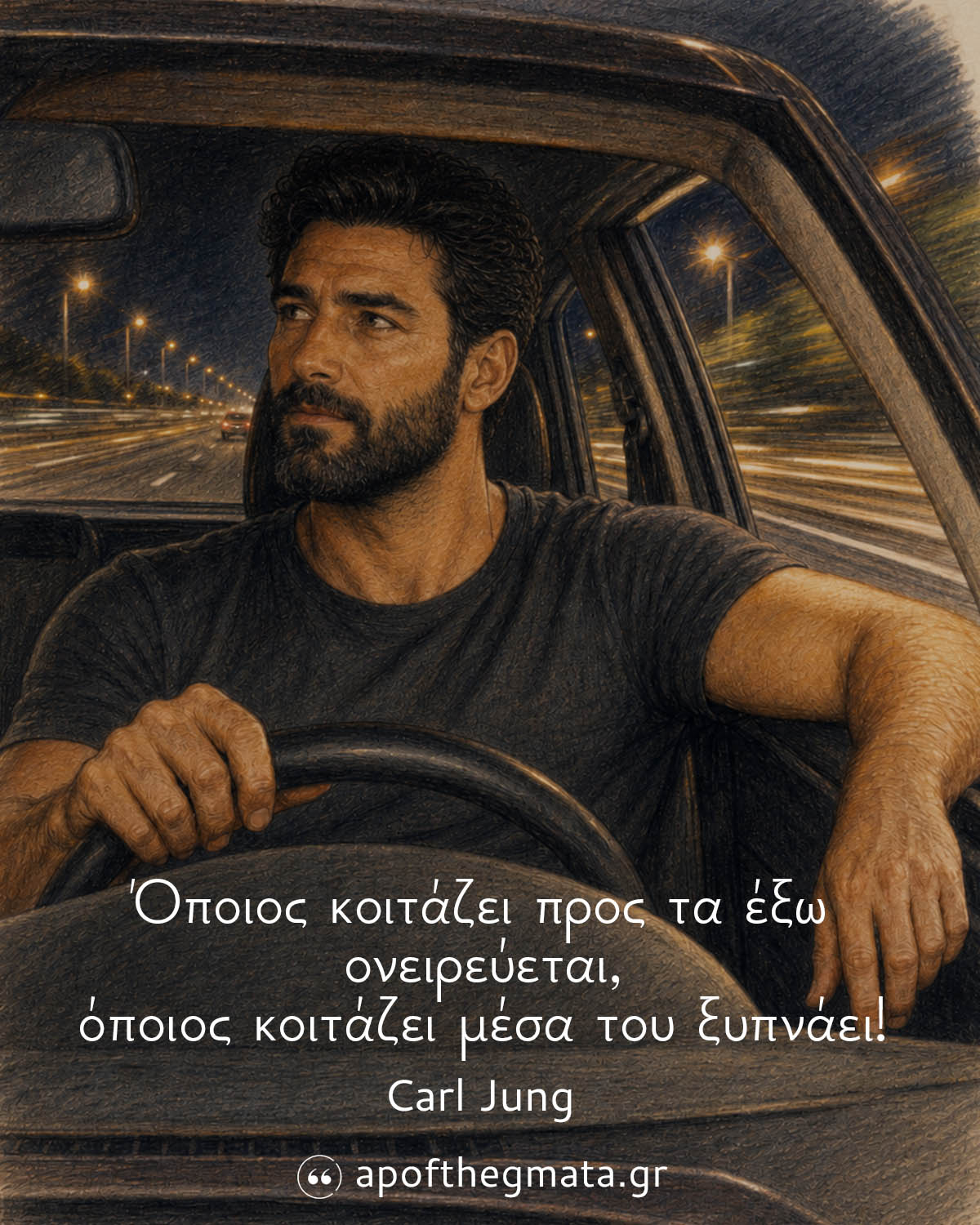 Όποιος κοιτάζει προς τα έξω ονειρεύεται, όποιος κοιτάζει μέσα του ξυπνάει