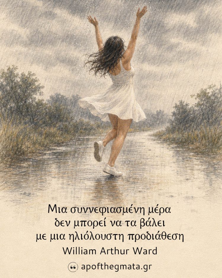 Μια συννεφιασμένη μέρα δεν μπορεί να τα βάλει με μια ηλιόλουστη προδιάθεση - καλημέρα αποφθέγματα