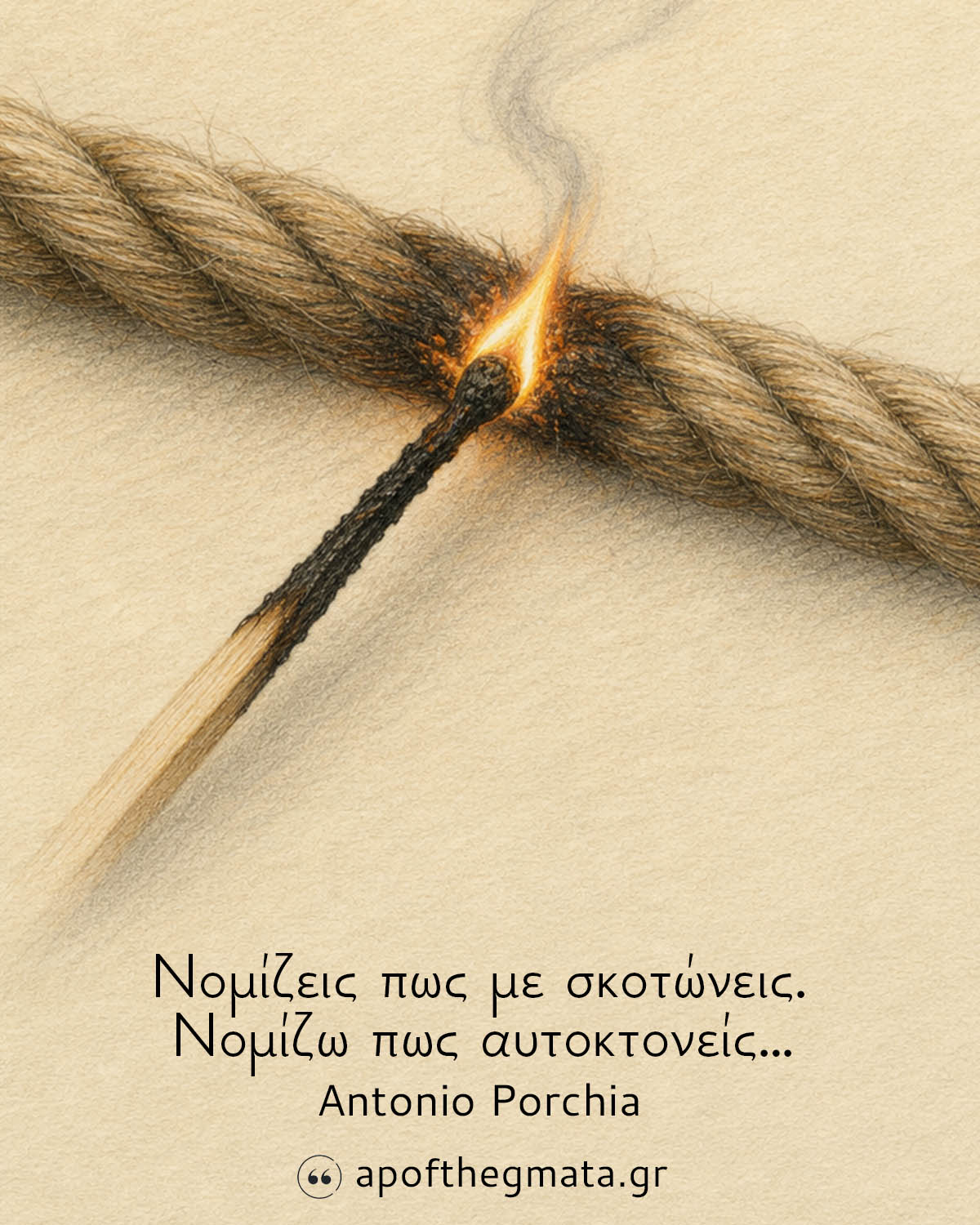 Νομίζεις πως με σκοτώνεις. Νομίζω πως αυτοκτονείς - Antonio Porchia - αποφθέγματα αυτοκαταστροφή