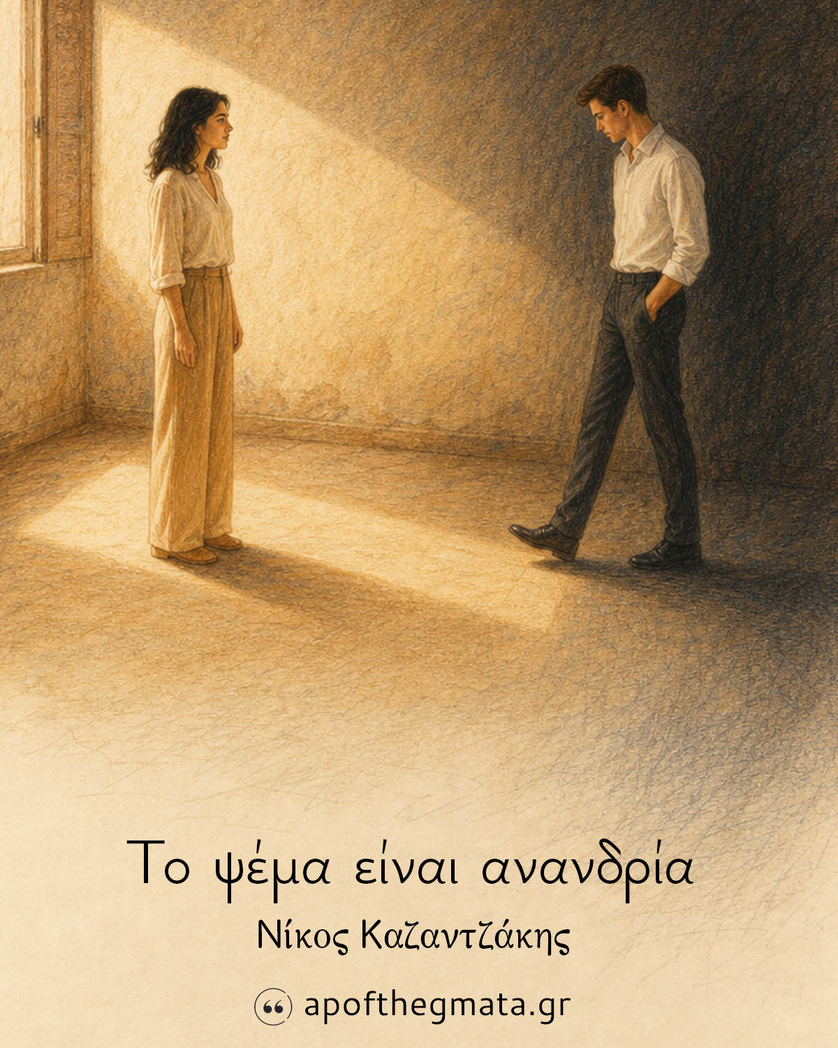 Το ψέμα είναι ανανδρία - Νίκος Καζαντζάκης